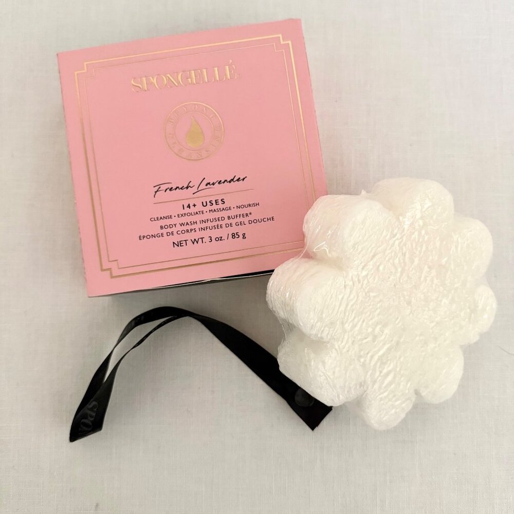 Spongelle French Lavender Body Wash Infused Buffer All In One Cleansing Exfoliat